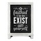 HBCY Creations Hanging or Tabletop Chalkboard with Legs/Wedding Table Sign/Kitchen Countertop Memo Board